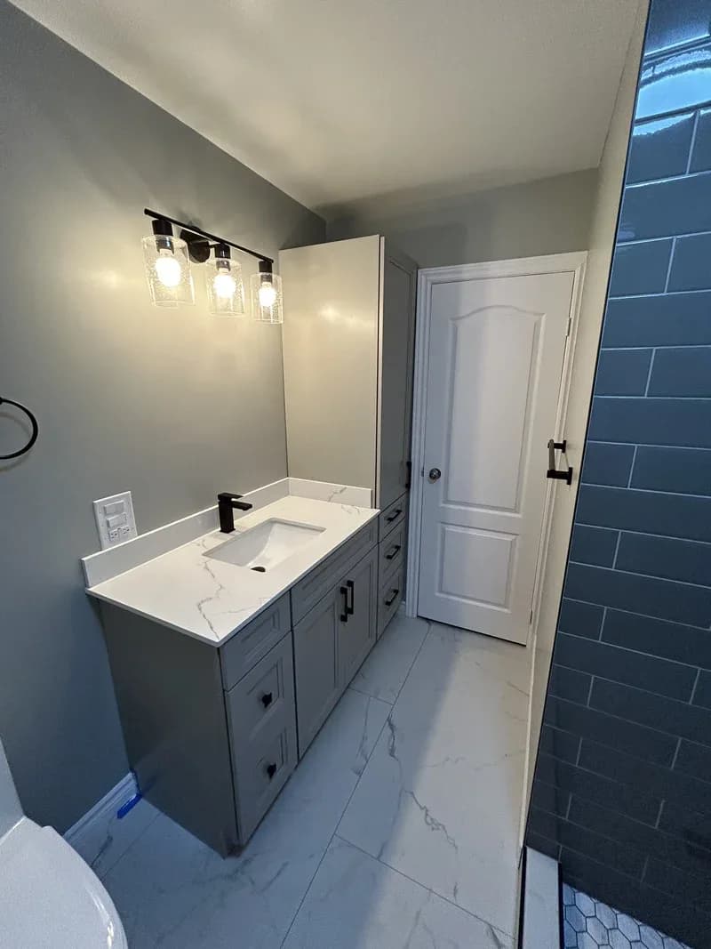 Custom tile installation project by NV Renovation